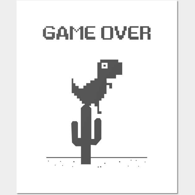 Dino Game Over Wall Art by AndySaljim